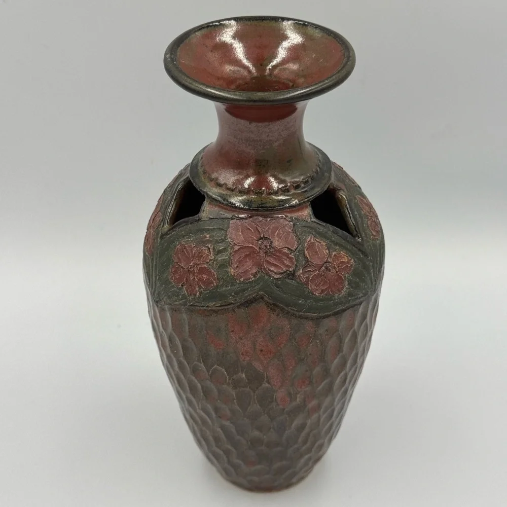 Blue Moon Studio Pottery Vase Signed and Dated by Artist